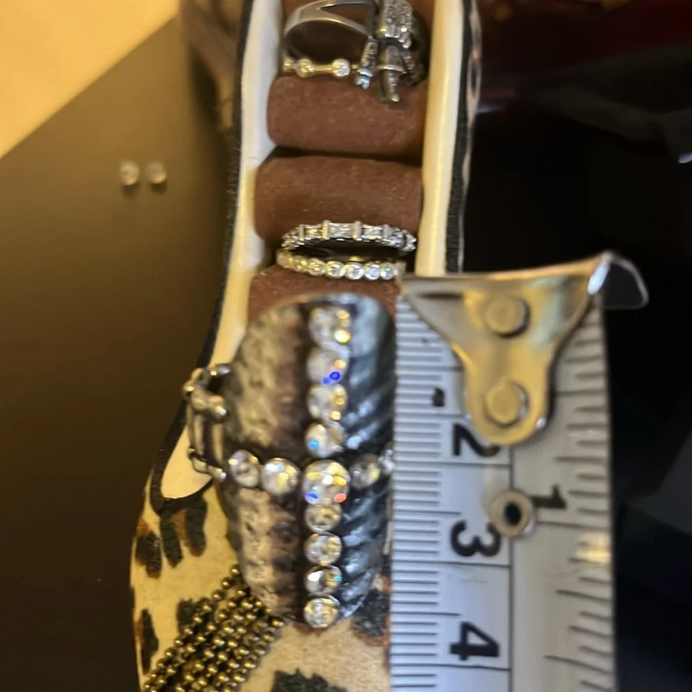 Silver Rhinestone Cross Ring - Picture 11 of 12